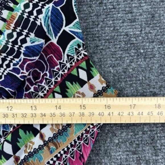 Rabbit Rabbit Rabbit Midi Asymmetrical Dress Women’s 6 V Neck Boho Festival - Picture 12 of 13